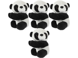 Juego De 4 Clips De Fotos De Peluche Suave Con Forma De Panda, Clips Decorativos Para Notas Para La Oficina Y El Hogar.