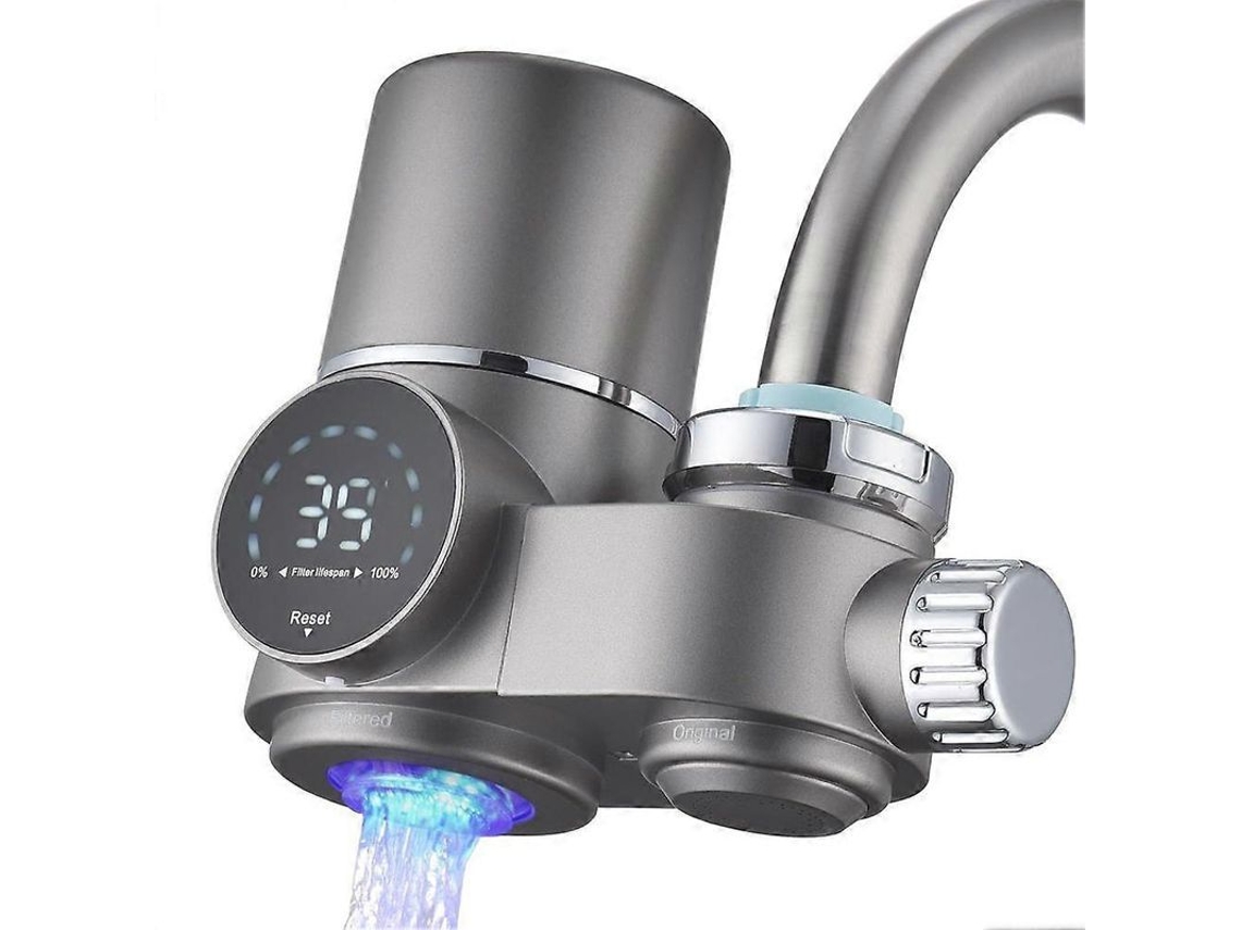 Filtro de agua para grifo, purificador de agua con pantalla LED para reducir el plomo, el cloro y los metales pesados, purificador de agua para fregadero CHARM