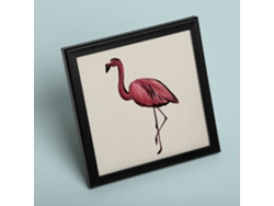 Póster NACNIC Cuadrado con Dibujos de Pã¡Jaros. Flamenco Rosado, Ilustrada con Dibujos de Pajaros y Periquitos.