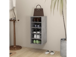 Zapatero | Zapatero de madera, gris cemento Wsd694976 Lovely Home