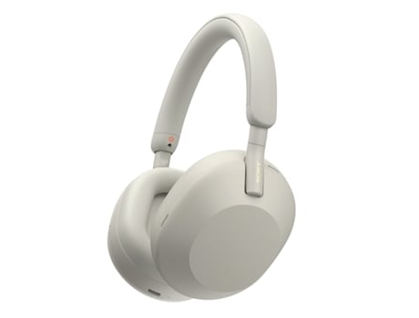 Auriculares Bluetooth SONY WH 1000XM5 (Over Ear - Micrófono - Noise Cancelling - Plata)
