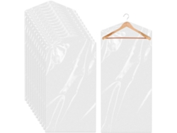 20 fundas para ropa, bolsas de plástico transparente a prueba de polvo para almacenamiento doméstico Digitallab (60 x 130 cm)