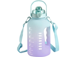 2026da-botella De Agua 2.2l Sin Bpa Con Pajita Y Marcas De Tiempo Gradiente Azul Para Deporte Y Gimnasio