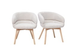 Sillas Tiggy en terciopelo chenilla beige y madera clara MILIBOO (juego de 2)