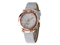 Reloj De Pulsera De Aleación De Pareja Con Dial Redondo Cuarzo Plata