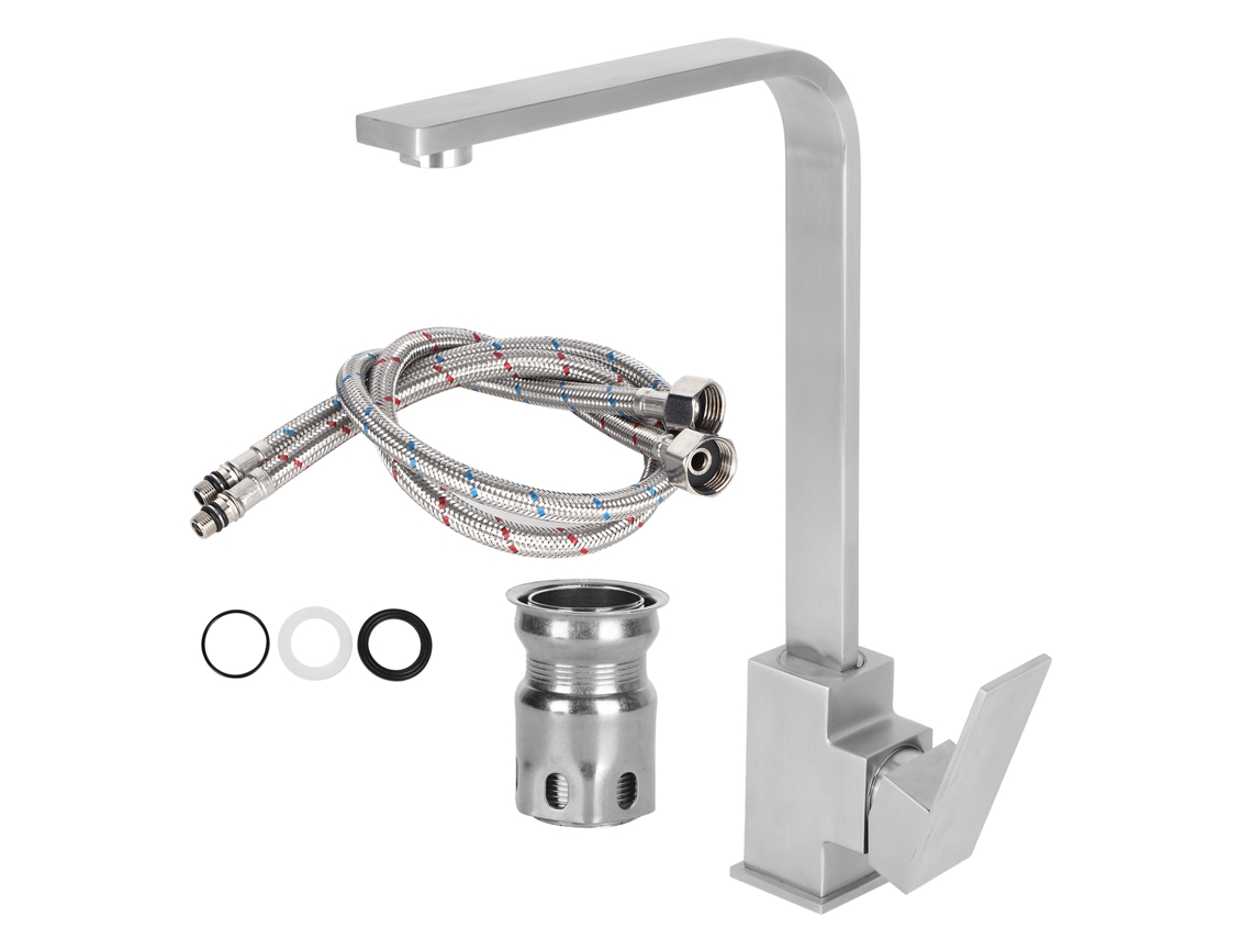 Grifo de cocina giratorio de 360° de acero inoxidable 304 G1/2