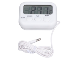 Termómetro digital de agua con pantalla LCD para acuarios y peceras, herramienta de medición de temperatura.