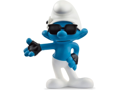 Figura Smurf Vaidoso com Óculos de Sol e Luvas 5,5 Cms