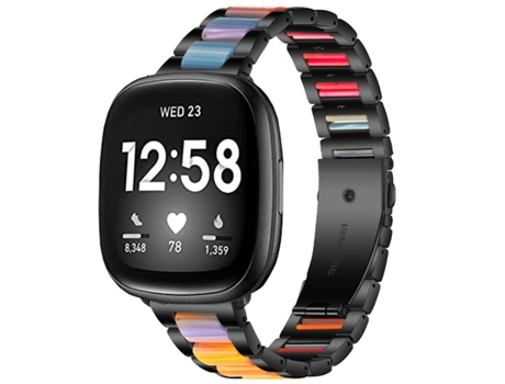 Correa Acero para Fitbit by Google Versa 2 Turmalina