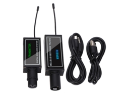 Micrófono Inalámbrico Uhf Recargable Por Usb, Transmisor Y Receptor Con Adaptador Xlr Para Mezclador Y Cámara.