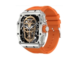 Smartwatch con llamadas Bluetooth, pantalla AMOLED de 1,95 pulgadas, monitorización de frecuencia cardíaca y presión arterial, Orange Chennnls