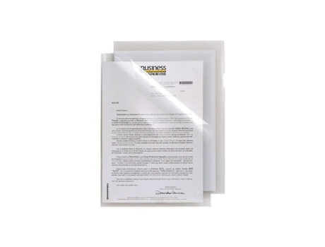Sé paquete de carpeta de canto A4 transparente Poly T 150 con 50