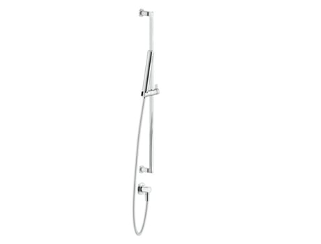 Juego de barra de ducha GESSI Inciso 800 mm, con codo de conexión a la pared 1/2, ducha anticalcárea y manguera 1500 mm El soporte de la ducha no se