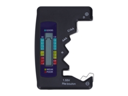 Comprobador Digital De Baterías Con Pantalla Lcd, Abs, Para Pilas De Botón De 1,5 V A 9 V, Negro.
