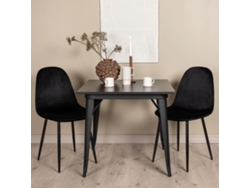 Conjunto de Sillas de Comedor VENTURE HOME (Negro - Poliéster - 44 x 53 x 87.5 cm)