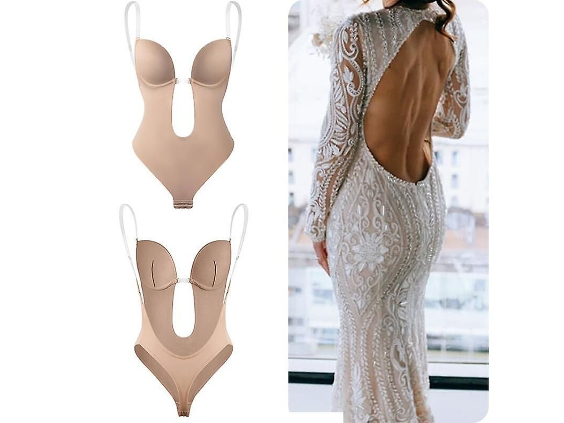 2026-body Shaper Para Mujer Con Escote Profundo V Sin Mangas Y Sin Espalda Para Navidad