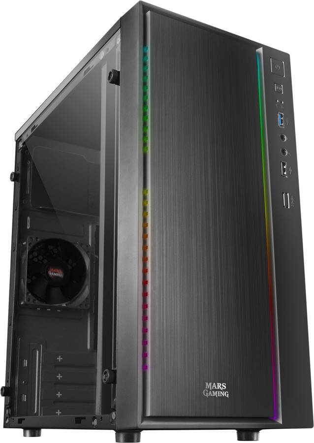 Caja PC MARS GAMING MCM (Mini ATX Tower - Negro)