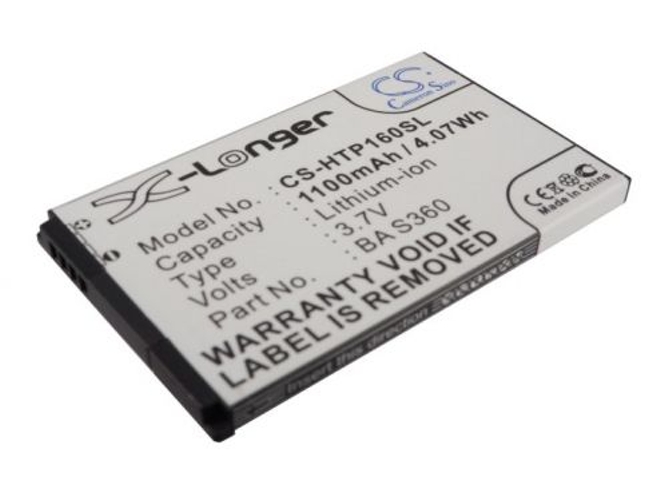 Batería INDIGO BIRD 1100mAh 3.7V para Smartphone HTC Touch Diamond 2, HTC Smart, Tattoo, HTC Touch 2 - BA S360