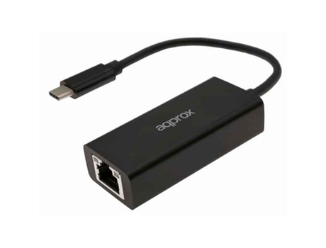 ¡Adaptador de Red Approx! Appc43 Usb C Gigabit Ethernet Negro