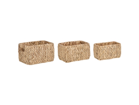 Conjunto de 3 cestas jacinto de agua claro BELIANI Hanoi