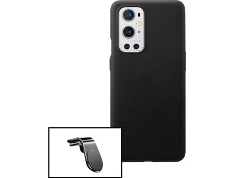Carcasa + Soporte OnePlus 9 Pro PHONECARE Silicona Líquida Negro