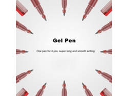 Canetas Gel Xiaomi Ponta Fina 0.5mm Tinta Vermelha Japonesa 10 Unidades Para Escritório Escola Trabalho