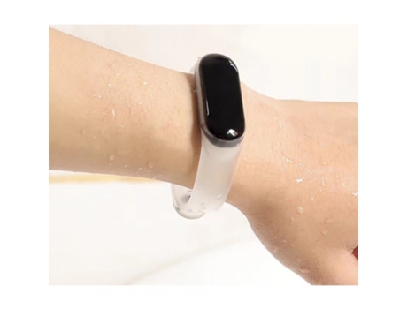 Correa inteligente Correa aplicable a la Correa Xiaomi 3 Correa de reloj inteligente Correa de gelatina transparente Blanco