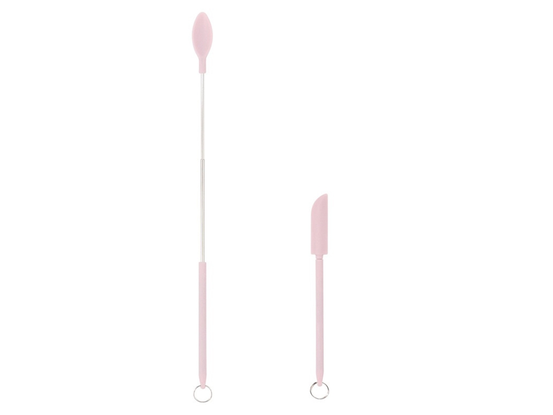Juego De 2 Mini Raspadores De Silicona Reutilizables, Extensibles, Pequeños Y Delgados, Adecuados Para Maquillaje, Belleza Y Cocina.