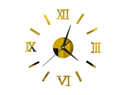 Reloj De Pared 3d Diy Sin Marco, Números Romanos, Reloj De Espejo Para Sala De Estar Y Dormitorio