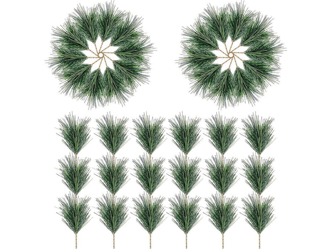 Ramas De Pino Artificiales Para Decorar Coronas Y Guirnaldas Navideñas (60 Peniques)
