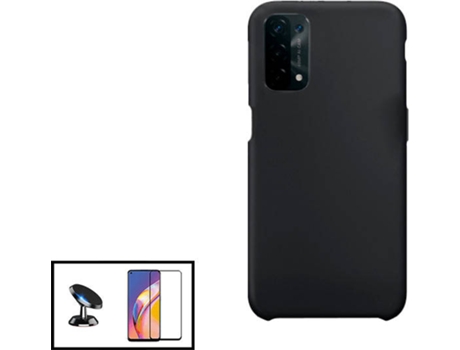Kit Carcasa + Protector de Pantalla + Soporte Oppo A54s PHONECARE Silicona Liquida