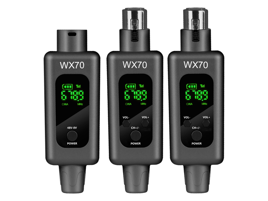 Sistema transmisor y receptor de micrófono inalámbrico UHF XLR, 0 V-48 V MDUG (dos modelos)