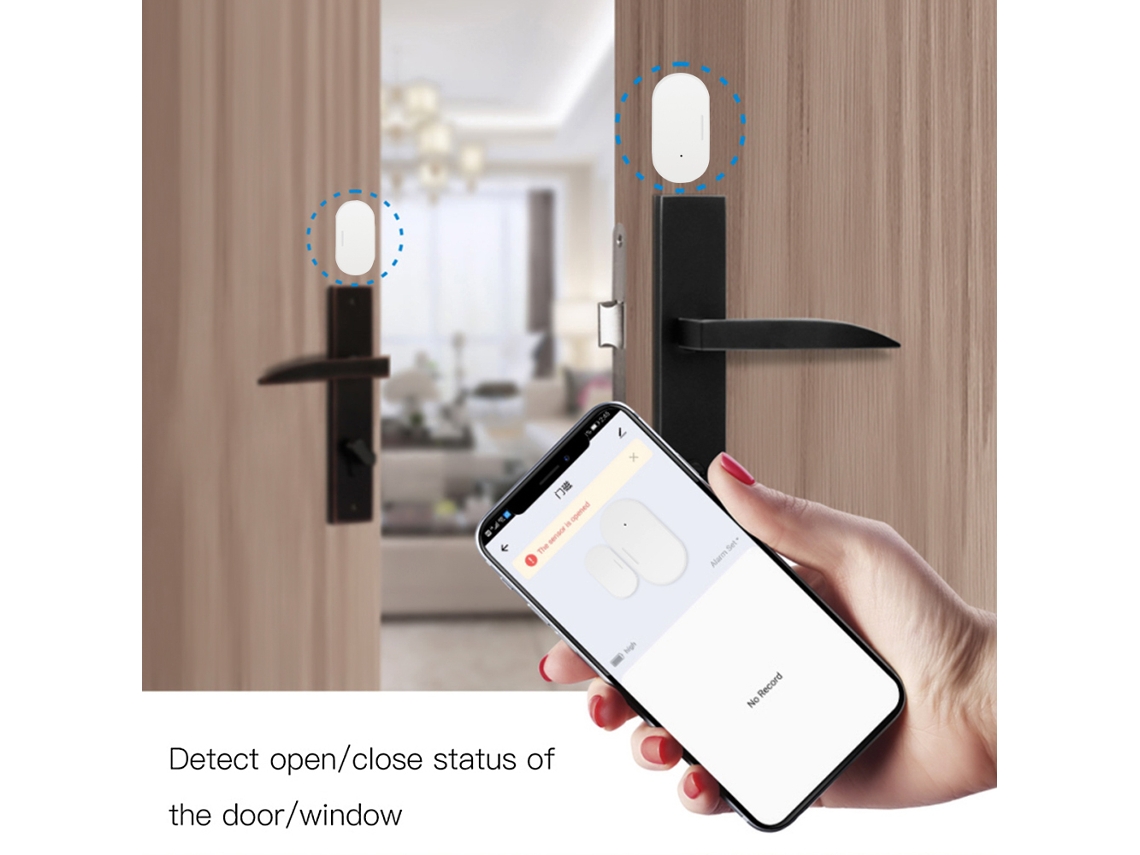 2026-sensor Inteligente De Puerta Y Ventana Zigbee Conexión Inalámbrica Compatible Con Tuya Smart Life App Y Alexa