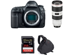 Kit Cámara CANON EOS 5D Mark IV + EF 70-200mm f/2.8L IS III USM + SanDisk 256 GB + Bolsa (Full-Frame)