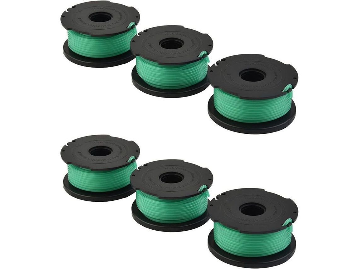 Rebe - 6 piezas de carrete de alambre para cortacésped Black & Decker GL7033 GL8033 GL9035, repuesto A6482