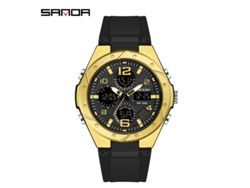 Reloj Electrónico Deportivo Multifuncional Luminoso Para Mujer (negro Y Dorado), Resistente Al Agua, Estilo Harajuku.