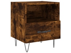 Maison Exclusive - Mesita De Noche Madera Ingeniería Roble Ahumado 40x35x47,5 Cm