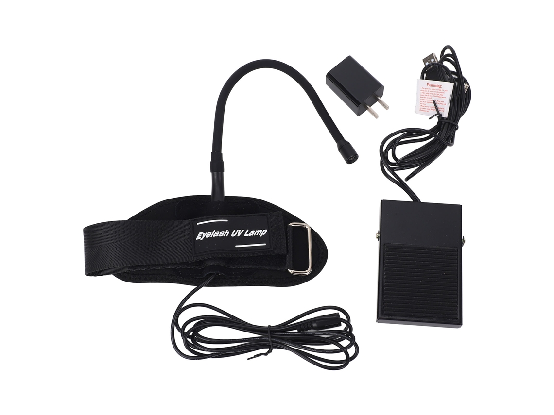 Lámpara Led Uv Pulsada Portátil Con Pedal Para El Curado Rápido De Pegamento Para Uñas Y Extensiones De Pestañas, 5w, 395-400nm.