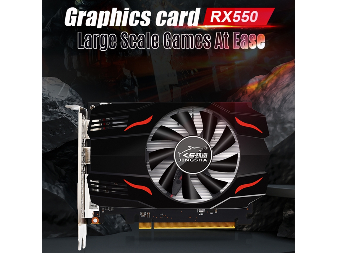 Tarjeta Gráfica Jingsha Rx550 4gb Gddr5 128bit 1365mhz Tarjeta De Vídeo Gpu Para Juegos
