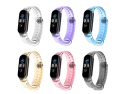 6 Pulseiras De Substituição Compatíveis Com Xiaomi Band 7 Pulseiras De Tpu Macia Mudança De Cor Ajustáveis Para Homens E Mulheres