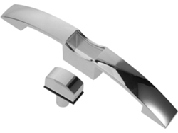 Manilla Curva De Metal Plateado Para Puerta De Autocaravana, Repuesto Ergonómico, Accesorio Versátil.