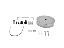 Base redonda de aluminio de 10 cm para lámpara de techo para proyectos de bricolaje CHABERLU