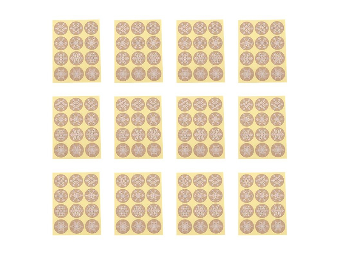 50 Hojas De Pegatina De Copo De Nieve.