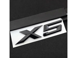 Letras Autoadhesivas 3d De Abs Negro Mate Cromado Para Emblema De Capó De Bmw X5 (e70, E53, F15, G05), Accesorios, Negro Brillante.