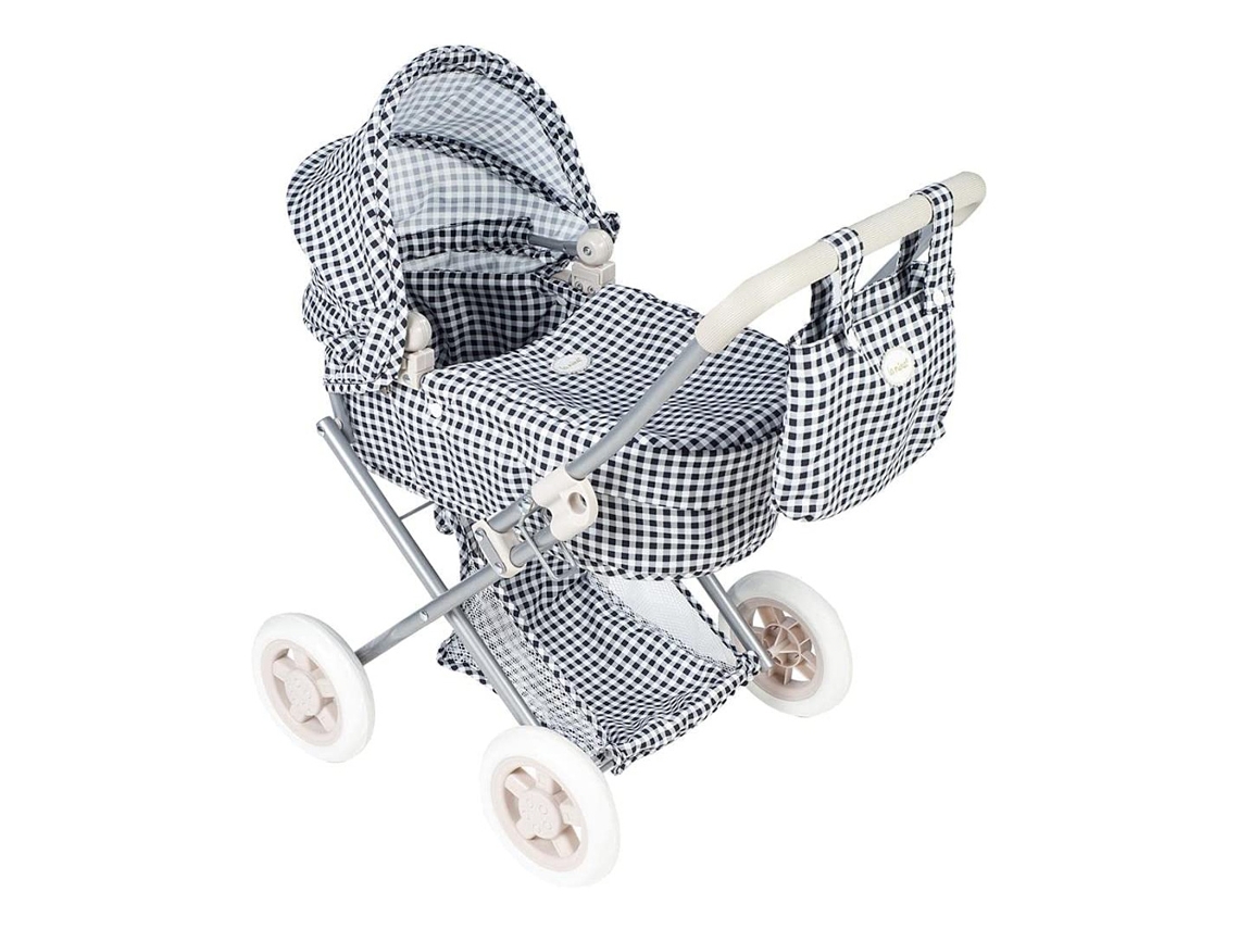 Accesorios DISET Carrito Muñecas Tela Blanco Negro 48 X 36 X 68 cm (Edad Mínima Recomendada: 3 años)