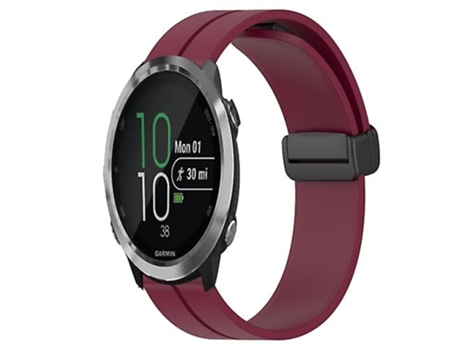 Correa Smartwatch Para Garmin Forerunner 645 Music 20Mm Rojo Vino VENISYMLIS