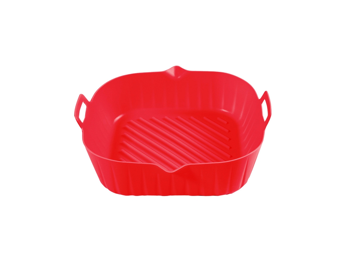 O Forro De Silicone Reutilizável Para Fritadeira A Ar Evita Que Os Alimentos Grudem, Reduz O Consumo De Óleo E Mantém A Comida Intacta. Durável, Resistente Ao Calor, Fácil De Limpar E Perfeito Para O Uso Diário Na Cozinha.