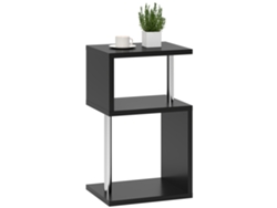 Mesa Auxiliar Led De 3 Niveles, Aluminio, Negra, Para Salón.