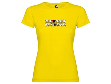 Camiseta de Mujer KRUSKIS Be Different Tenis Amarillo (XL)