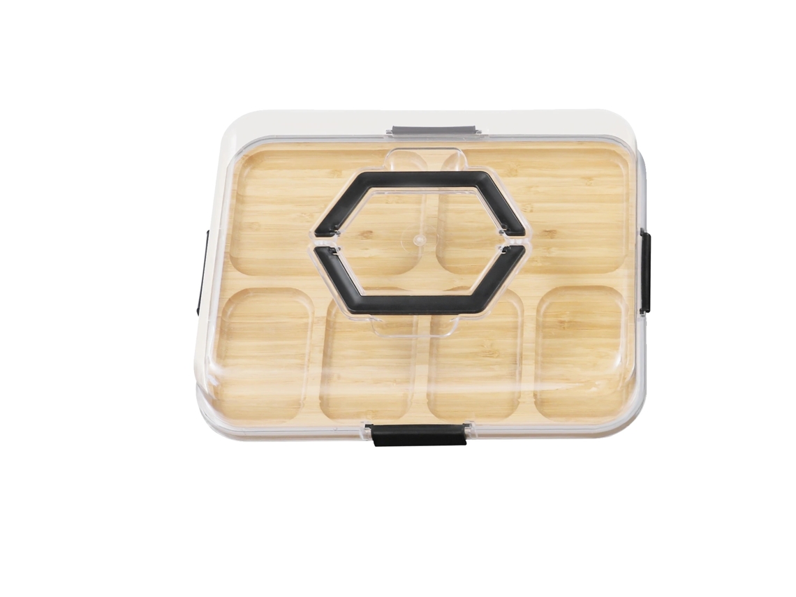 Tabla de embutidos, diseño elegante, múltiples compartimentos, 6 rejillas OEM